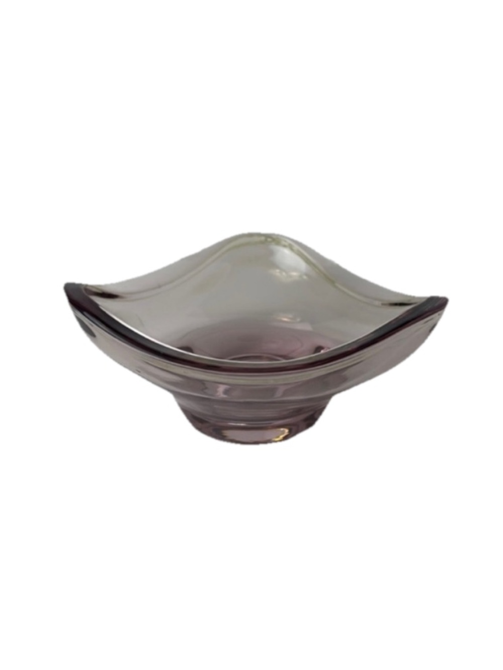 Sklo Union Czech Harlequin tricorn bowl by Vaclav Hanus Small Dish